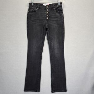 CABI BUTTON FLY STRAIGHT JEANS WOMENS SIZE 4( 29 X 28.5 )